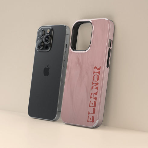 Neutral Earth Tones Custom Name iPhone Case